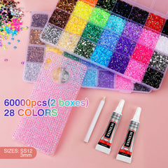 SCENIXE color grid close-up displaying 28 sorted hues for accurate selection