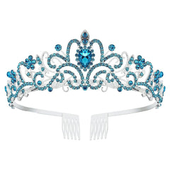 Schmoopy front view showing blue crystals and elegant crown silhouette, adds sparkle