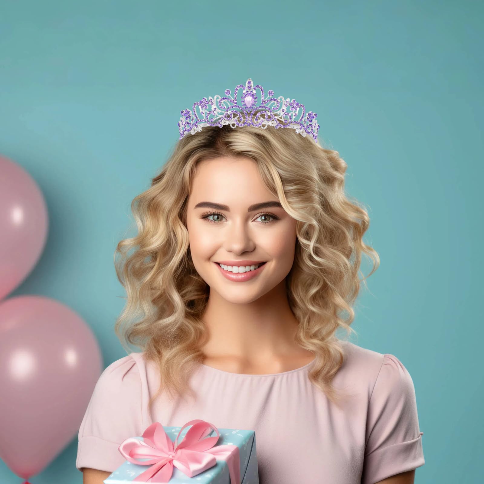 Schmoopy tiara laid with packaging pouch for safe storage and care