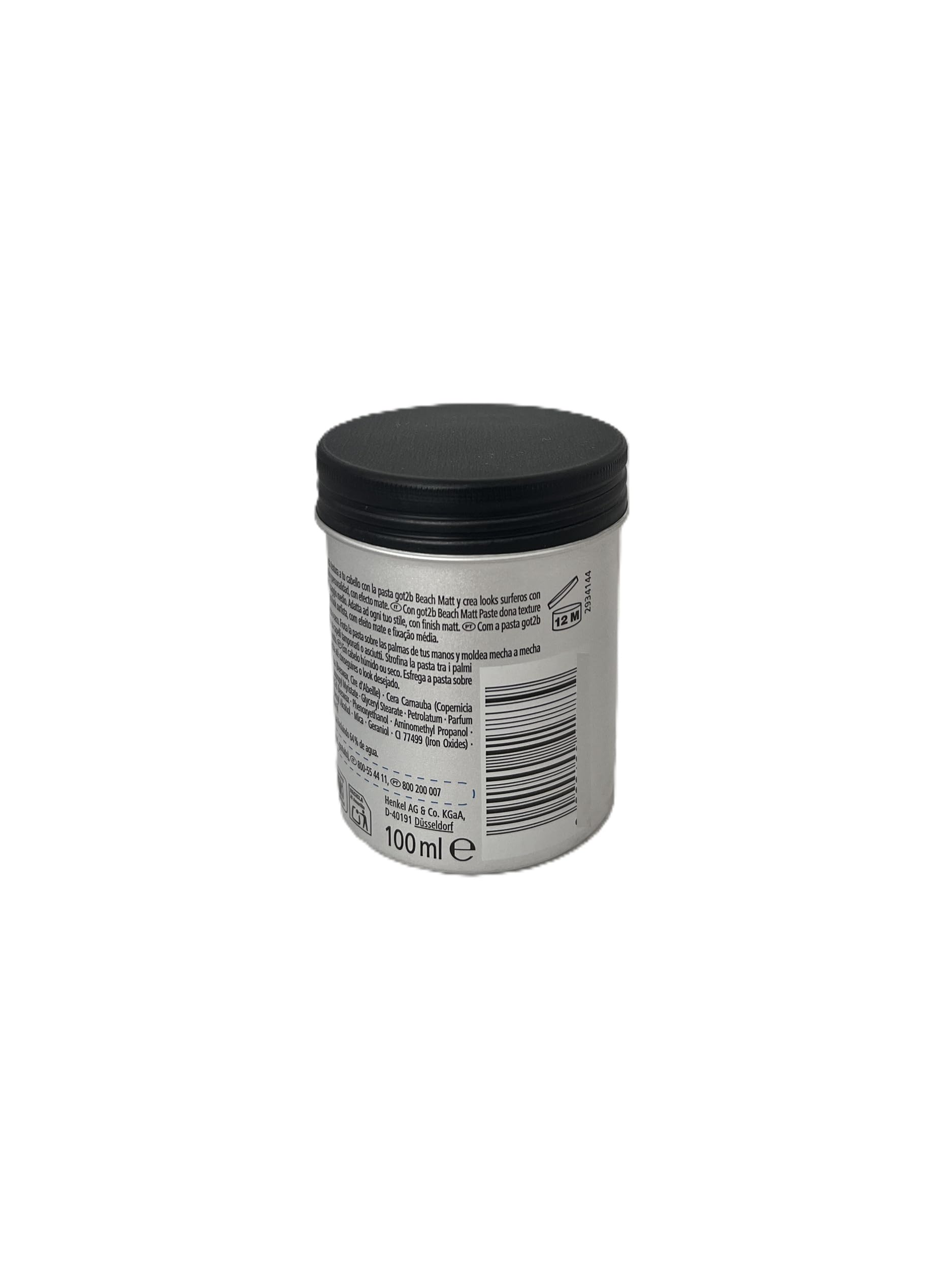 Schwarzkopf Got2b paste texture close-up highlighting dry, matte grip benefit
