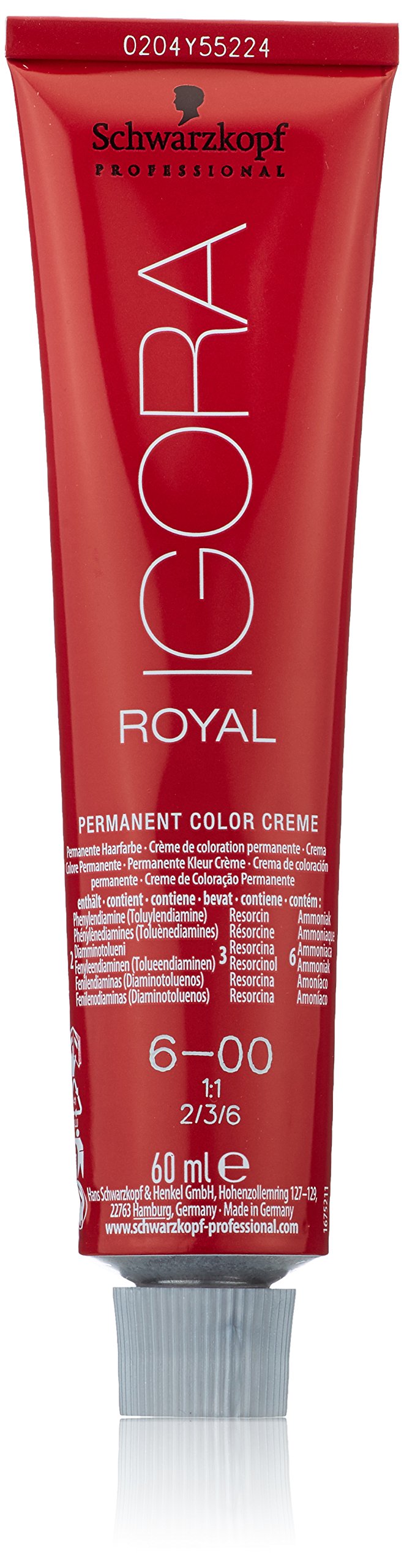 Schwarzkopf ROYAL IGORA ingredient panel and instructions for safe mixing