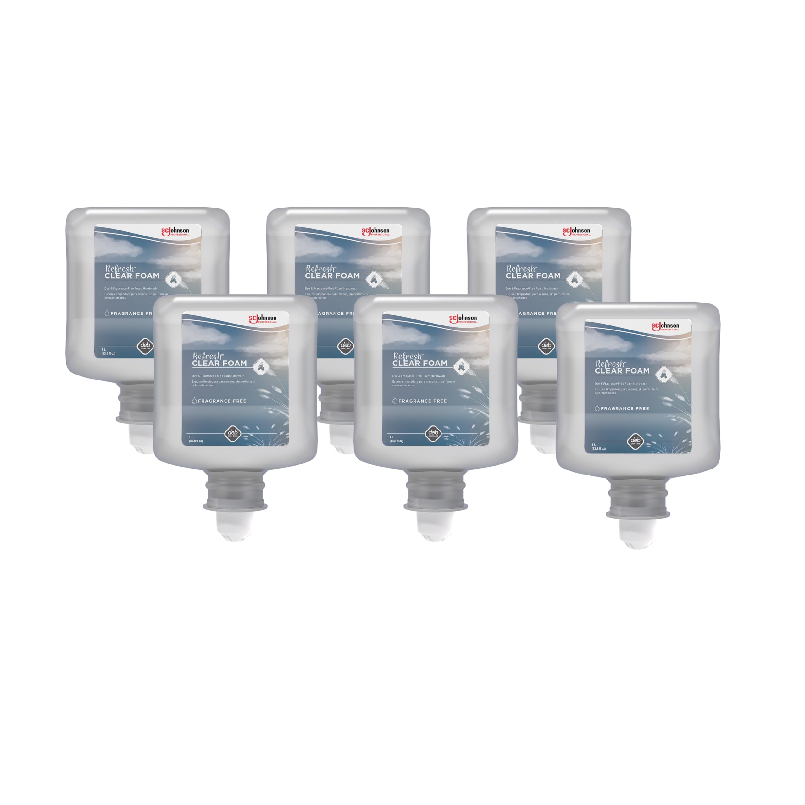 SC Johnson Professional front pouch image showing clear foam hand soap and refill benefits
