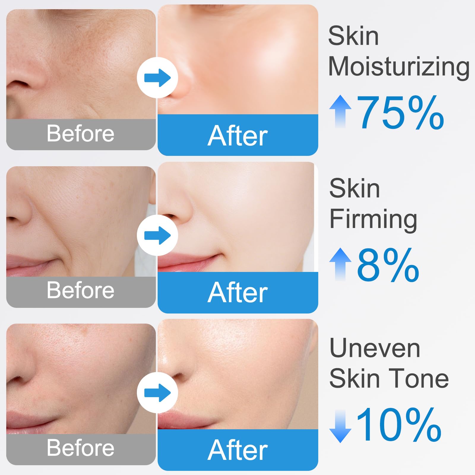 scrlous applied along neck and jawline demonstrating visible contouring benefit