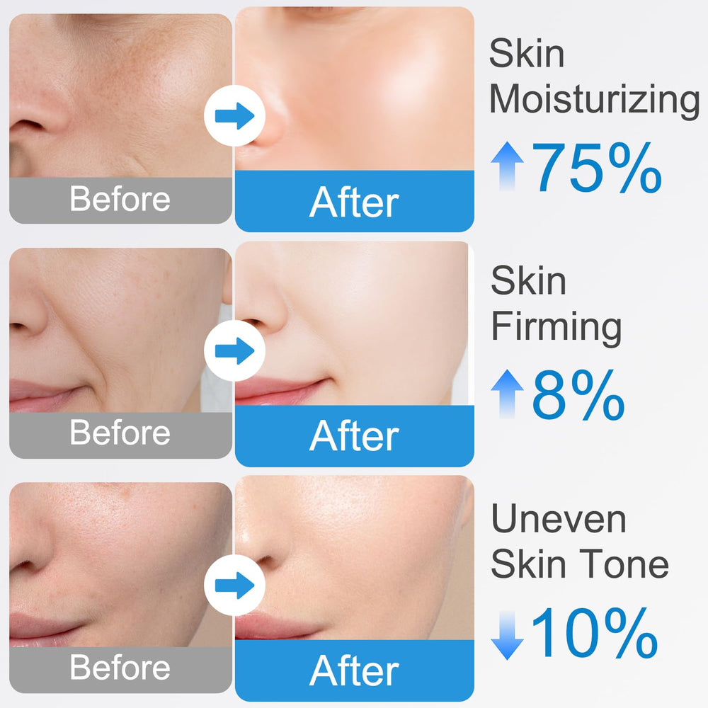scrlous applied along neck and jawline demonstrating visible contouring benefit