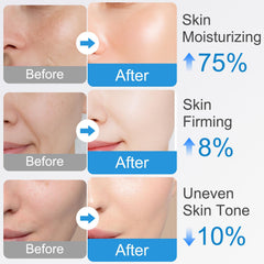 scrlous applied along neck and jawline demonstrating visible contouring benefit