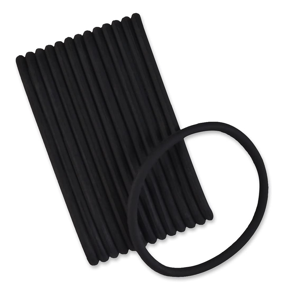 Scunci elastics in hand showing size and easy portability