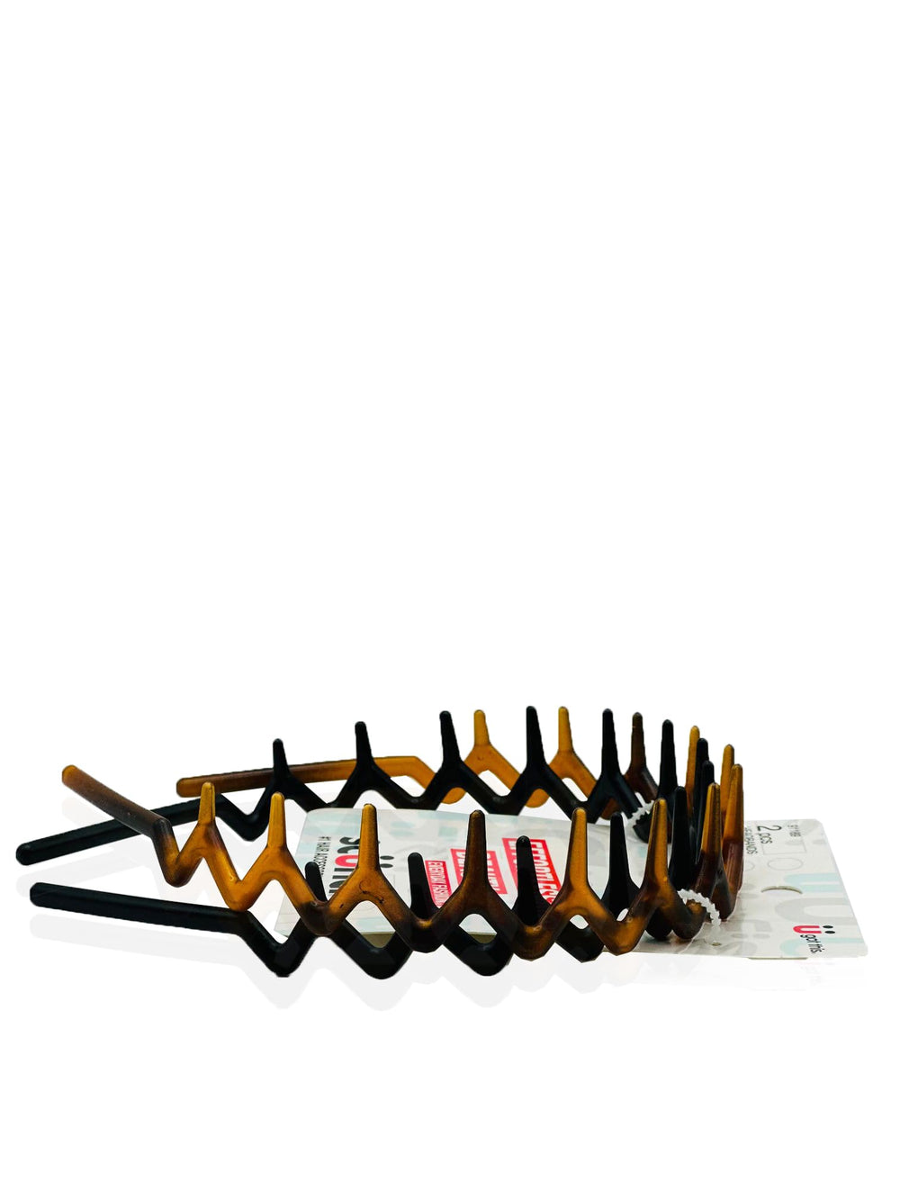 Scunci brown headband on dark hair keeping hair back for a polished look