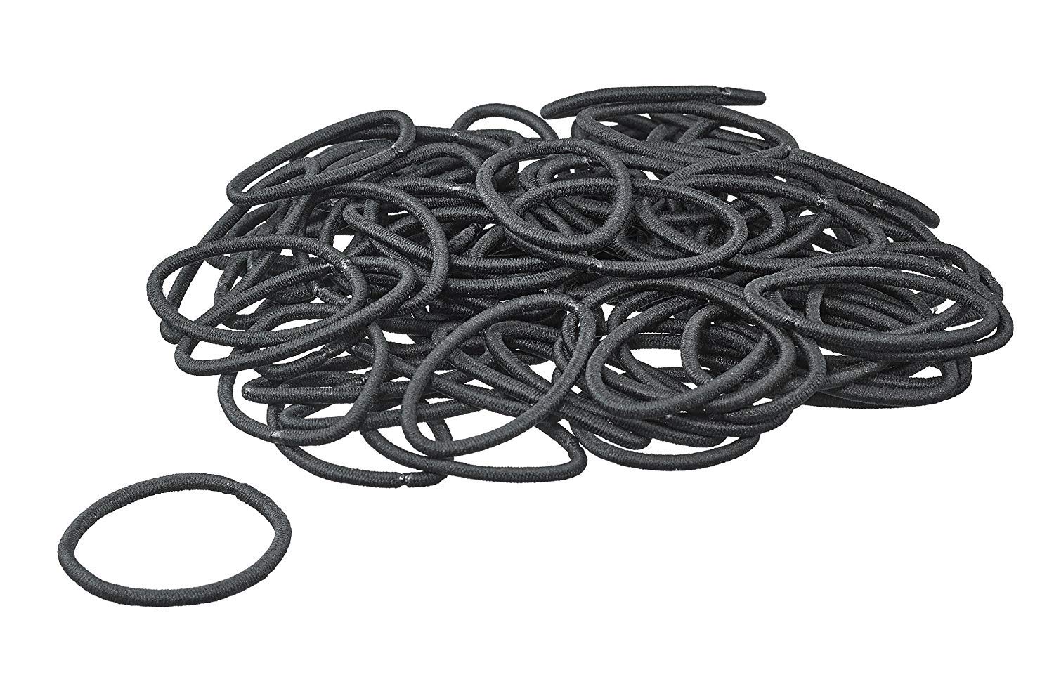 Scunci elastics in use in a ponytail offering secure hold without metal