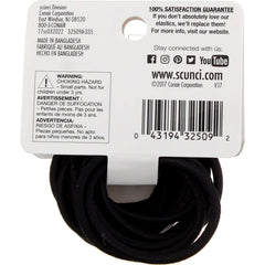 Scunci fine elastic close-up texture highlighting smooth seam-free nylon for gentle hold