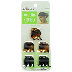 Scunci front packaging showing two packs and durable clips for reliable styling
