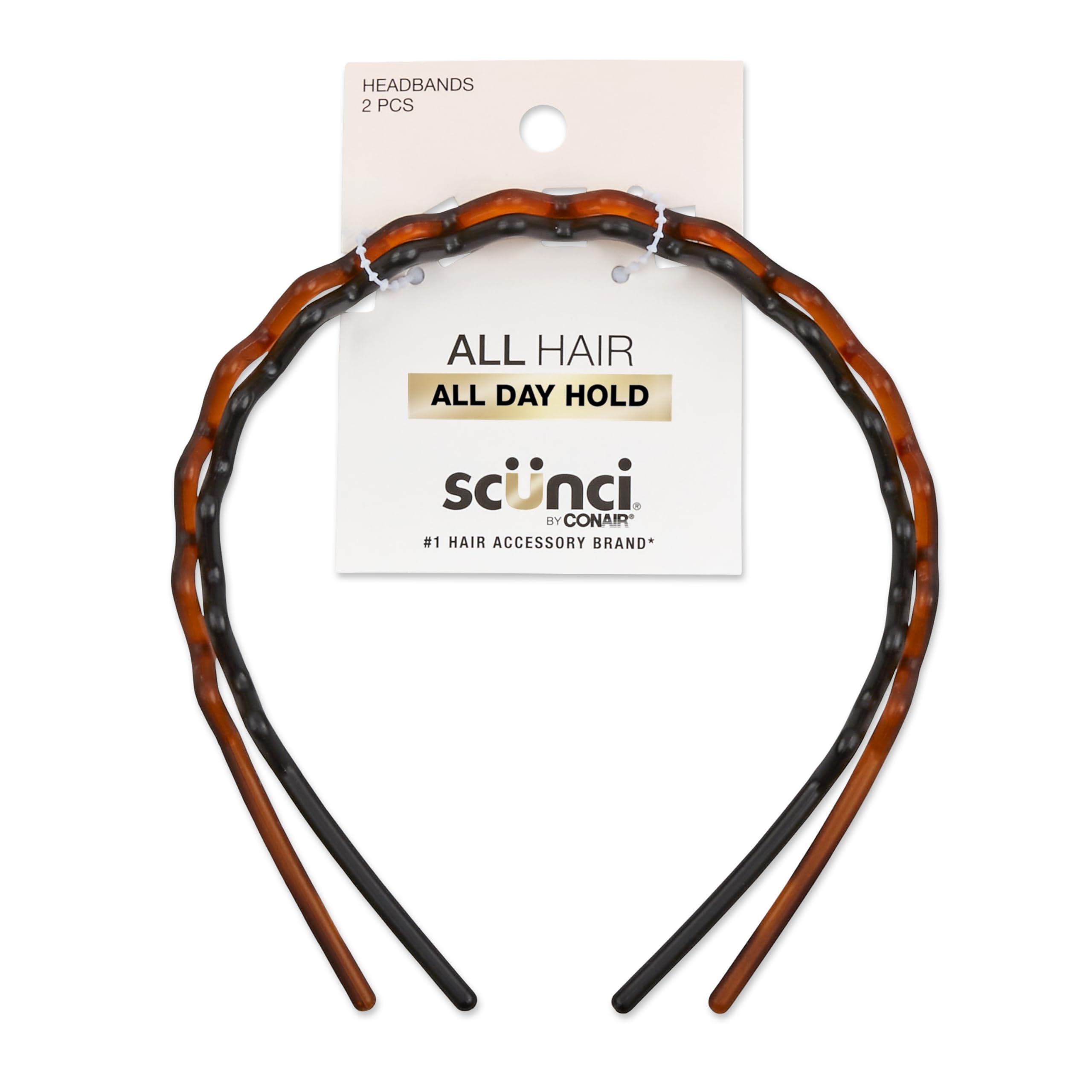 Scunci headband worn during workout keeping hair out of face while exercising