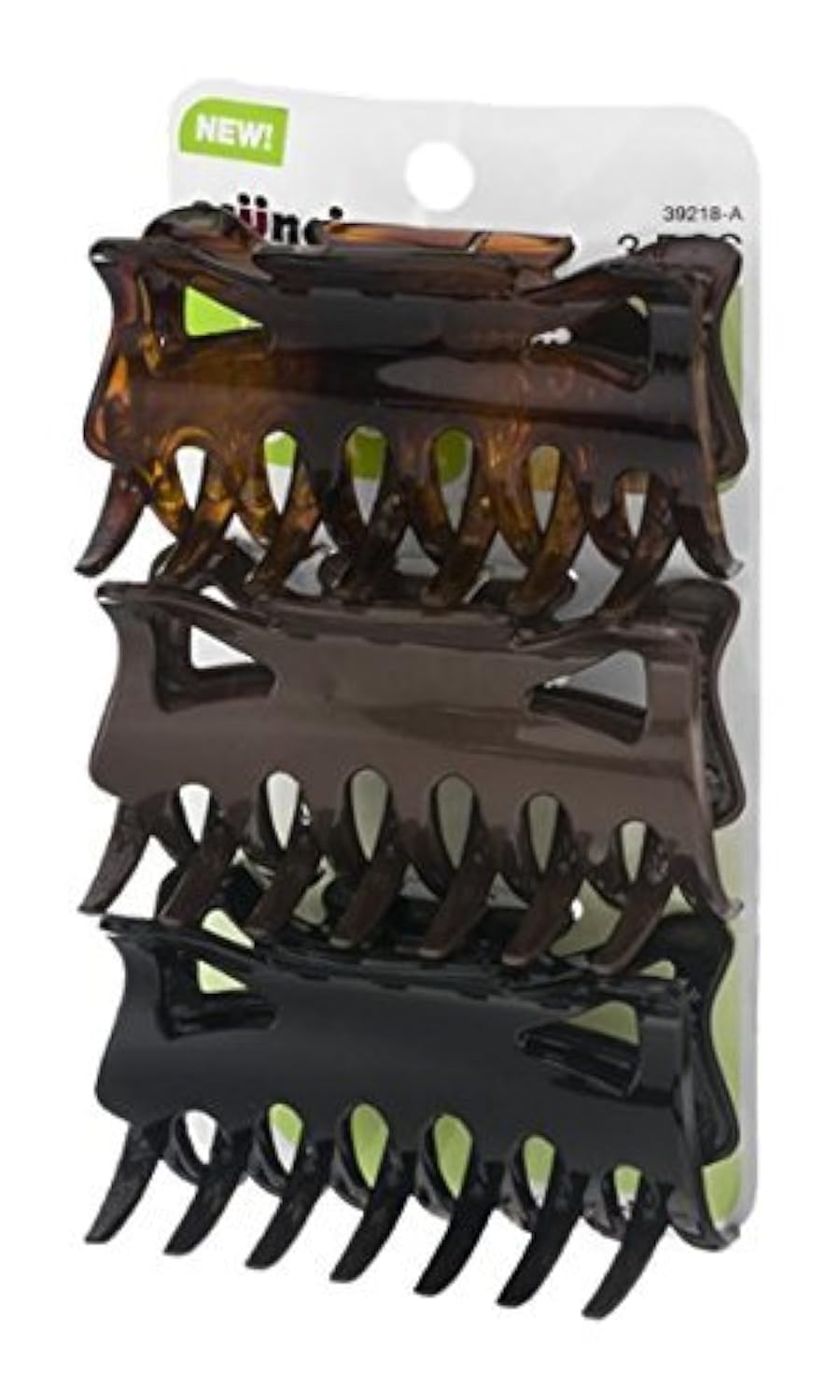 Scunci front view of clip pack showing grip texture and strong hold