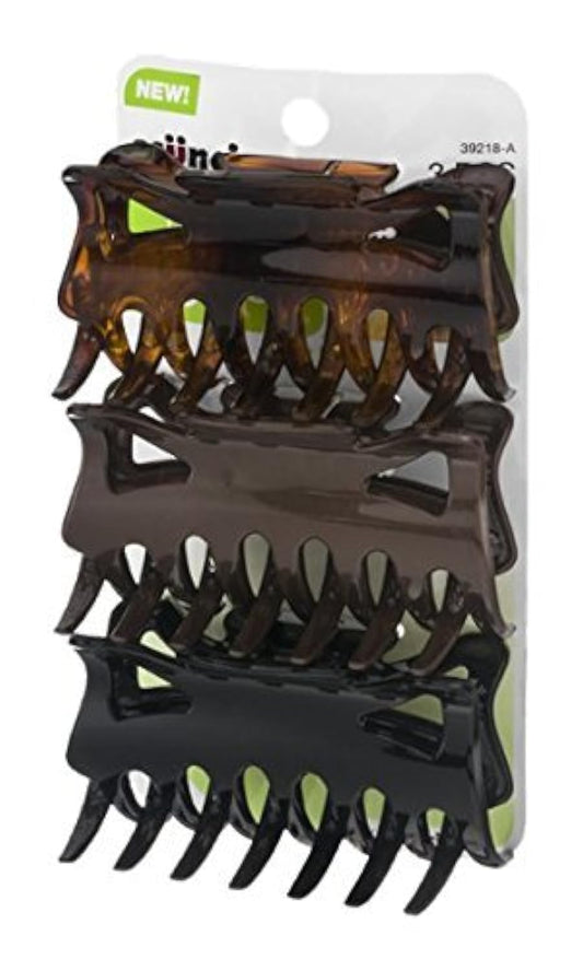 Scunci front view of clip pack showing grip texture and strong hold
