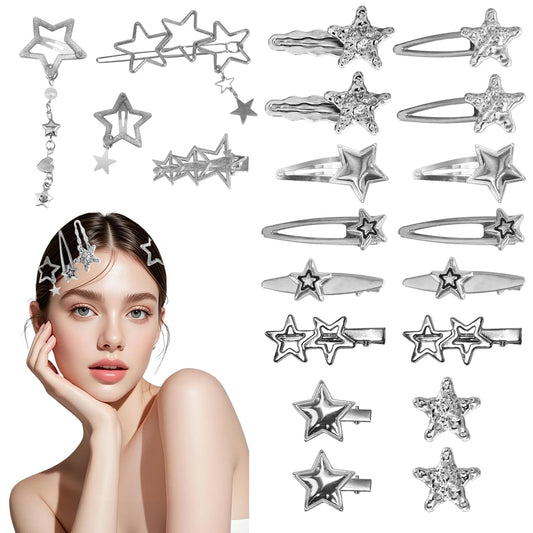 SDIDVIEXPERT front packaging showing 20 star hair clips, perfect for gifting