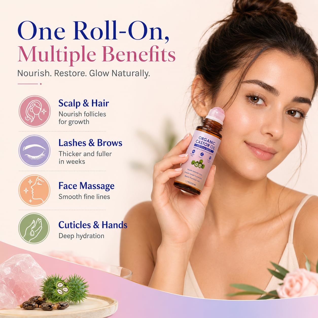 SDXJIOGE roller in use under-eye application for precise coverage