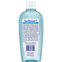 Seabreeze close-up of clear toner texture highlighting gentle hydrating feel