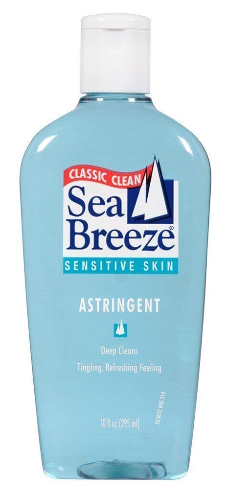 Seabreeze front label on 10 oz bottle showing product name and benefits