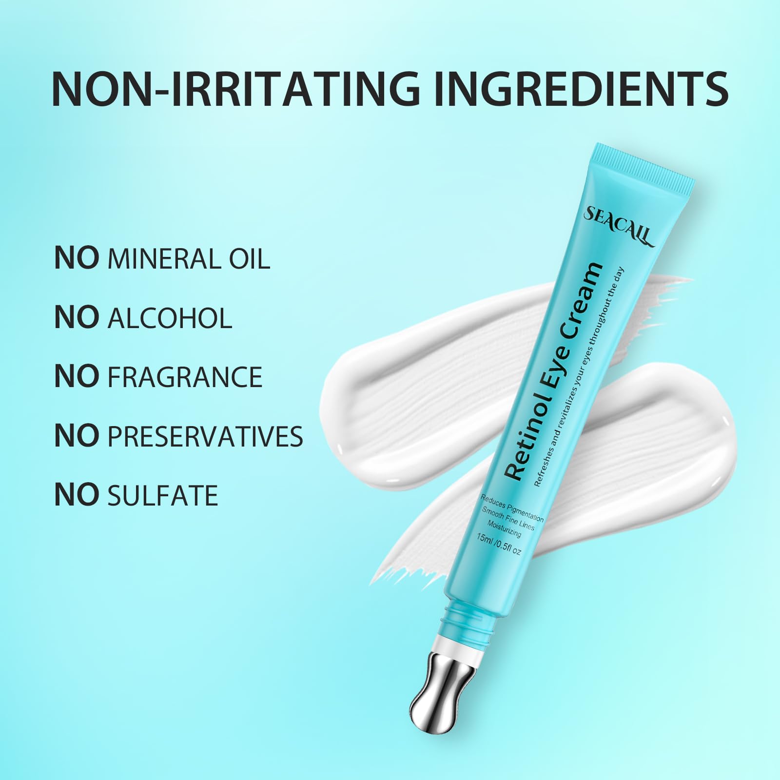 Seacall cream texture on fingertip showing lightweight hydration benefit