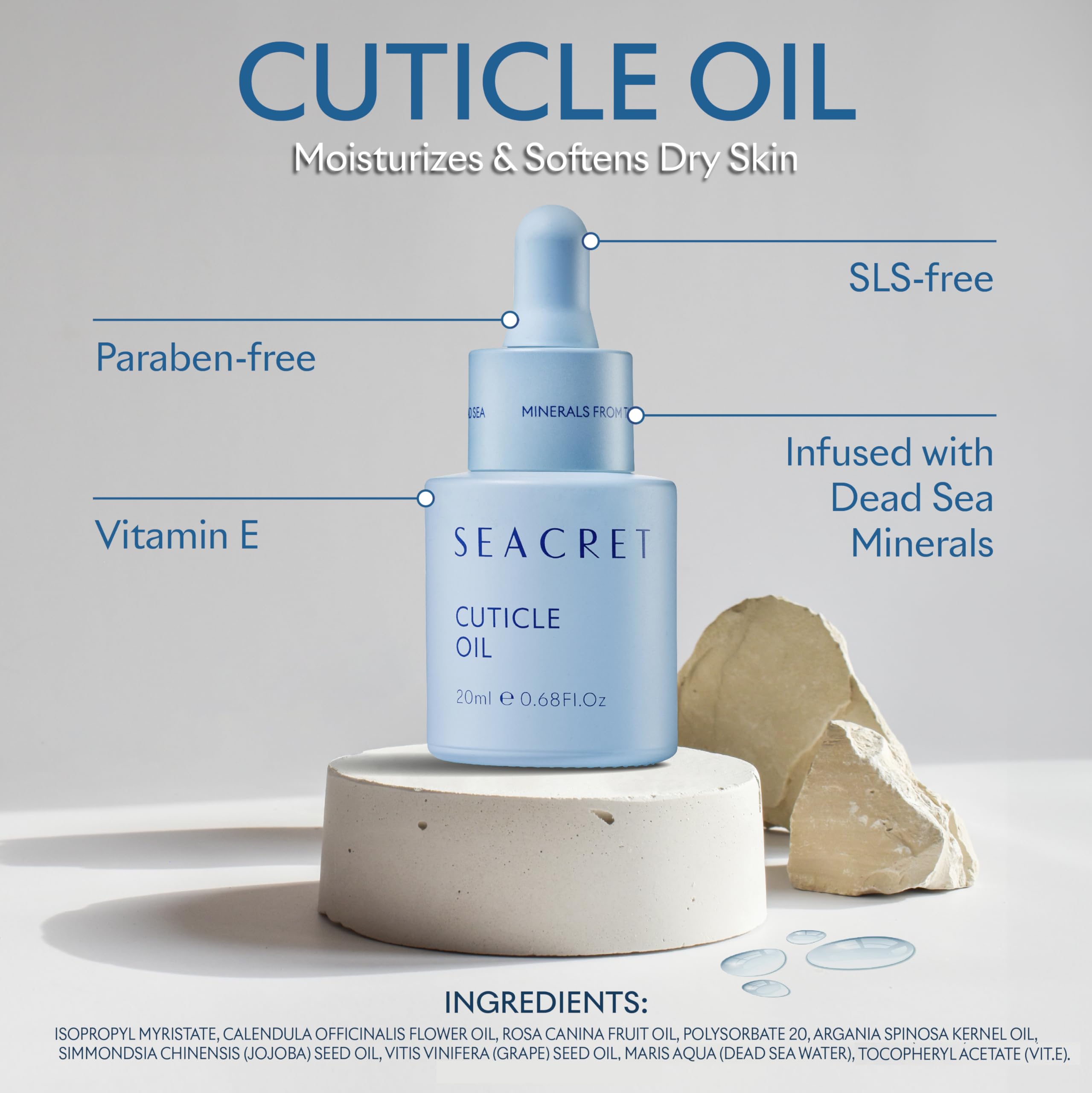 SEACRET results on nails after use showing smoother, healthier-looking cuticles