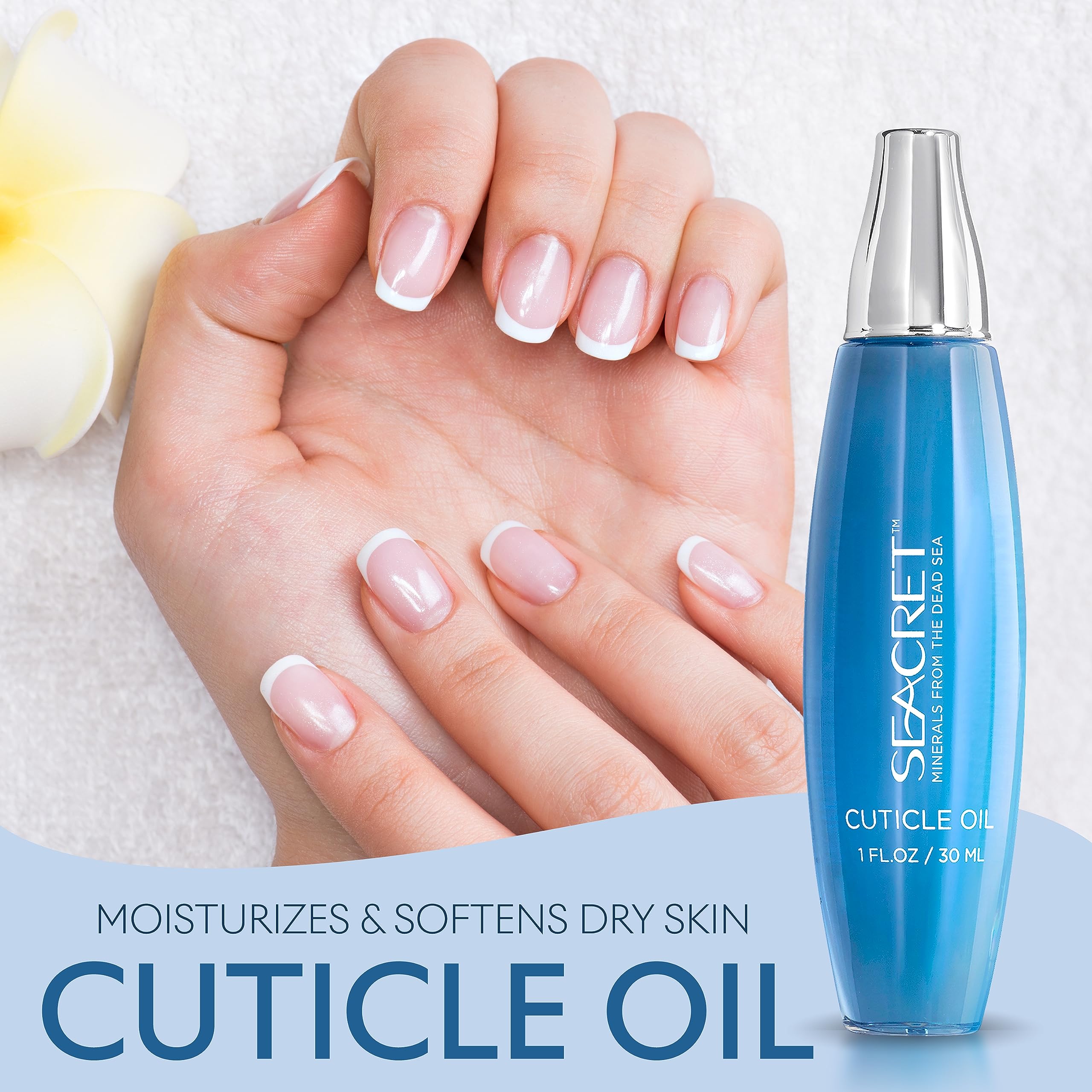 SEACRET oil drop on fingertip showing lightweight texture and quick absorption