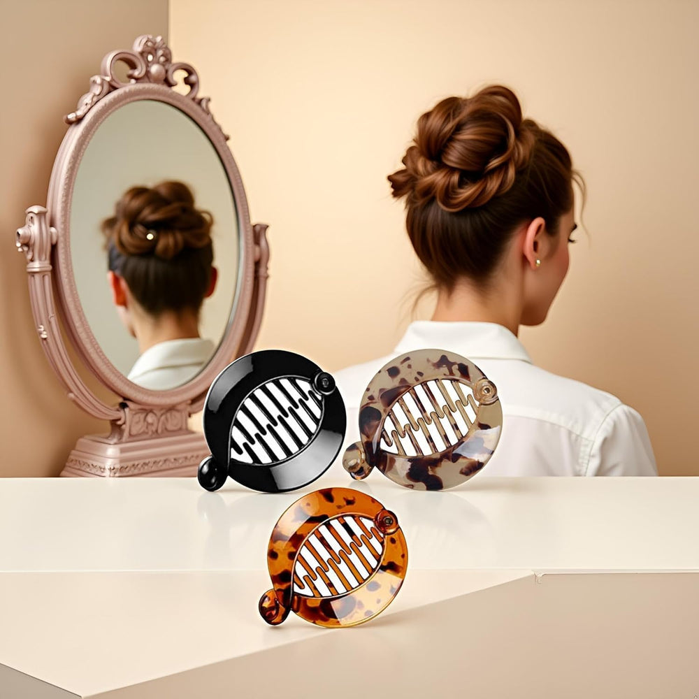 Seadiquiet banana clip securing a ponytail demonstrating secure everyday hold