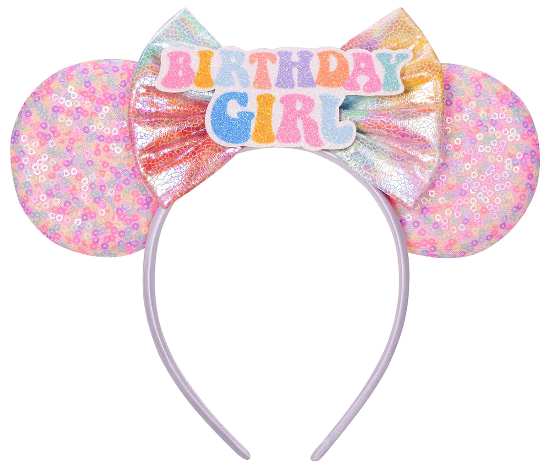 Seamoy front view pink sequin ears showing vibrant party-ready look