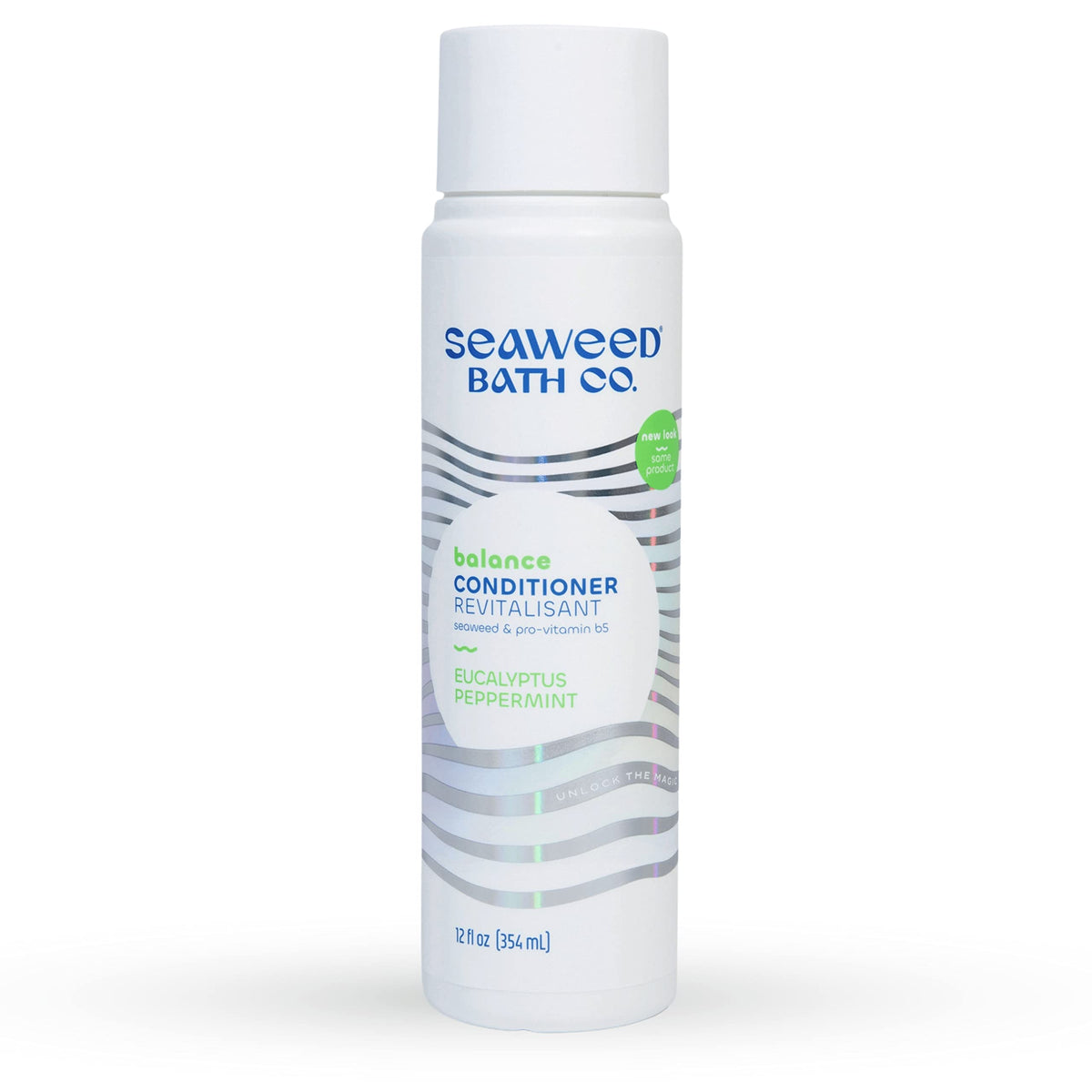 Seaweed Bath Co. Balance Conditioner front bottle showing label and eucalyptus peppermint scent benefits