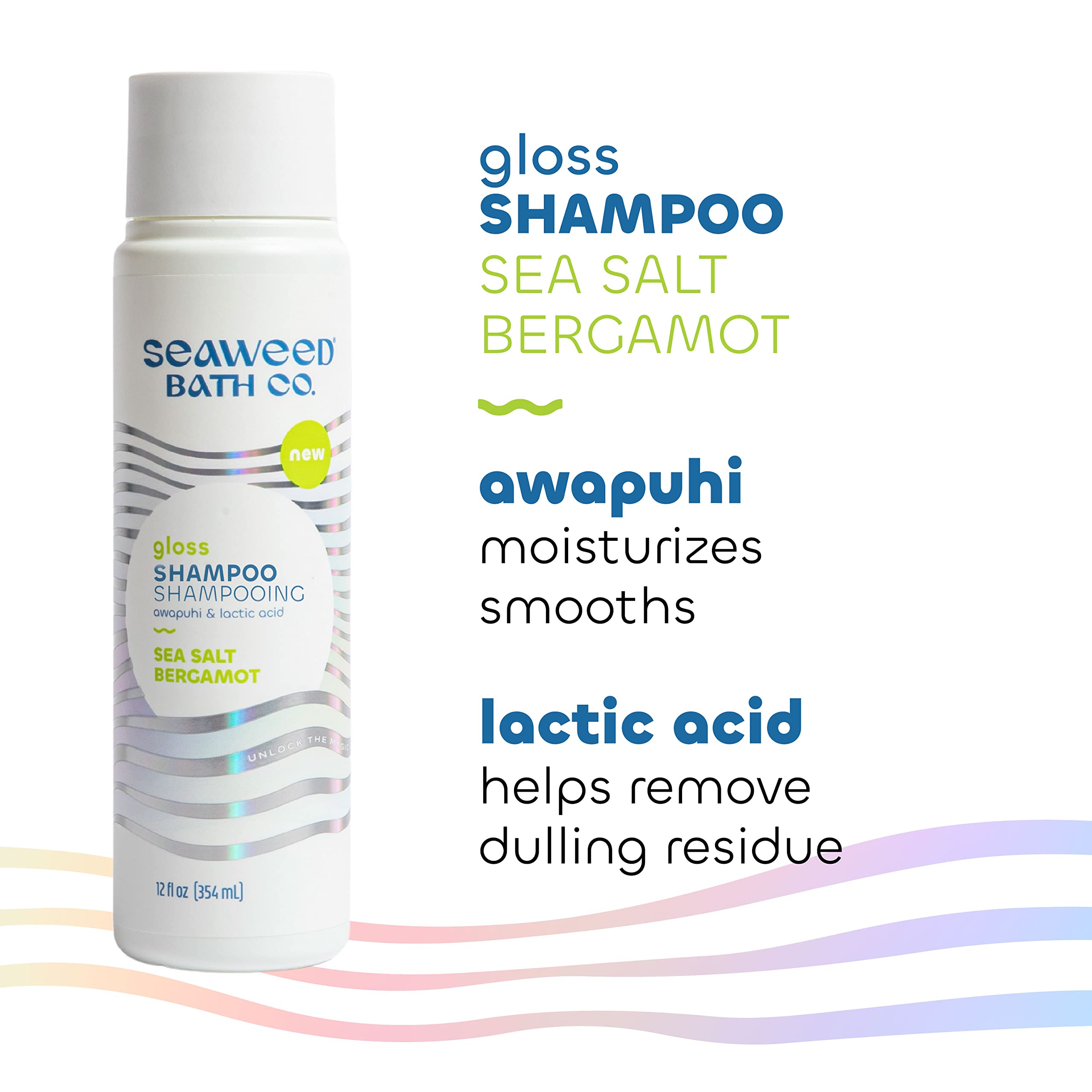 Seaweed Bath Co. seaweed and awapuhi roots visualizing natural ingredients for shine