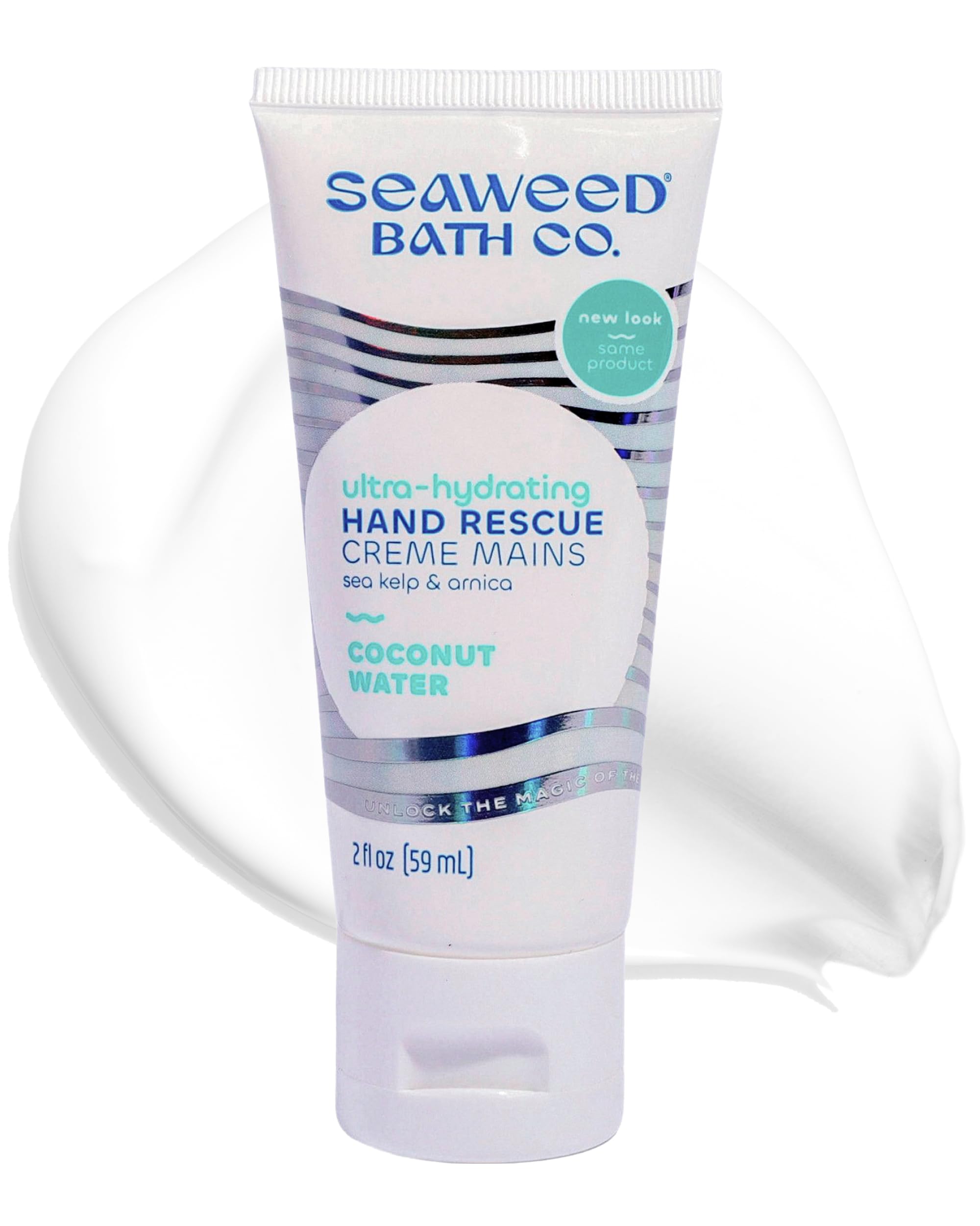 Seaweed Bath Co. front tube shot showing clean packaging and coconut scent benefit