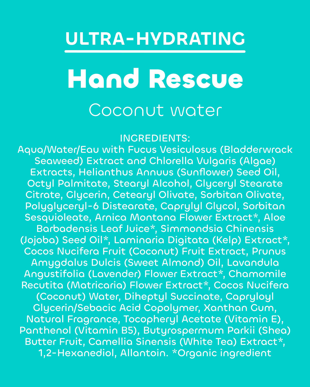 Seaweed Bath Co. open tube with coconut water splash evoking light scent and freshness benefit
