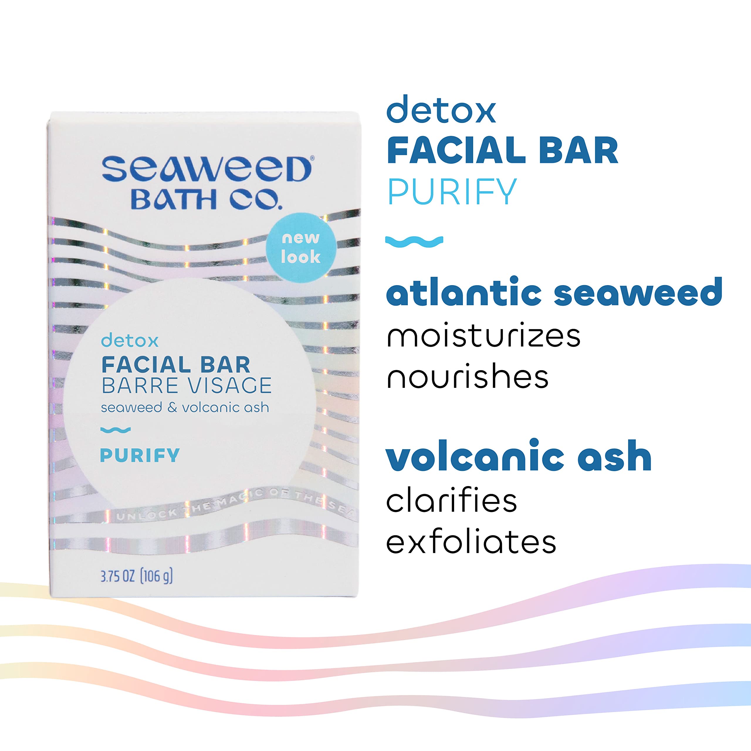 Seaweed Bath Co. bar on bathroom shelf illustrating everyday skincare convenience