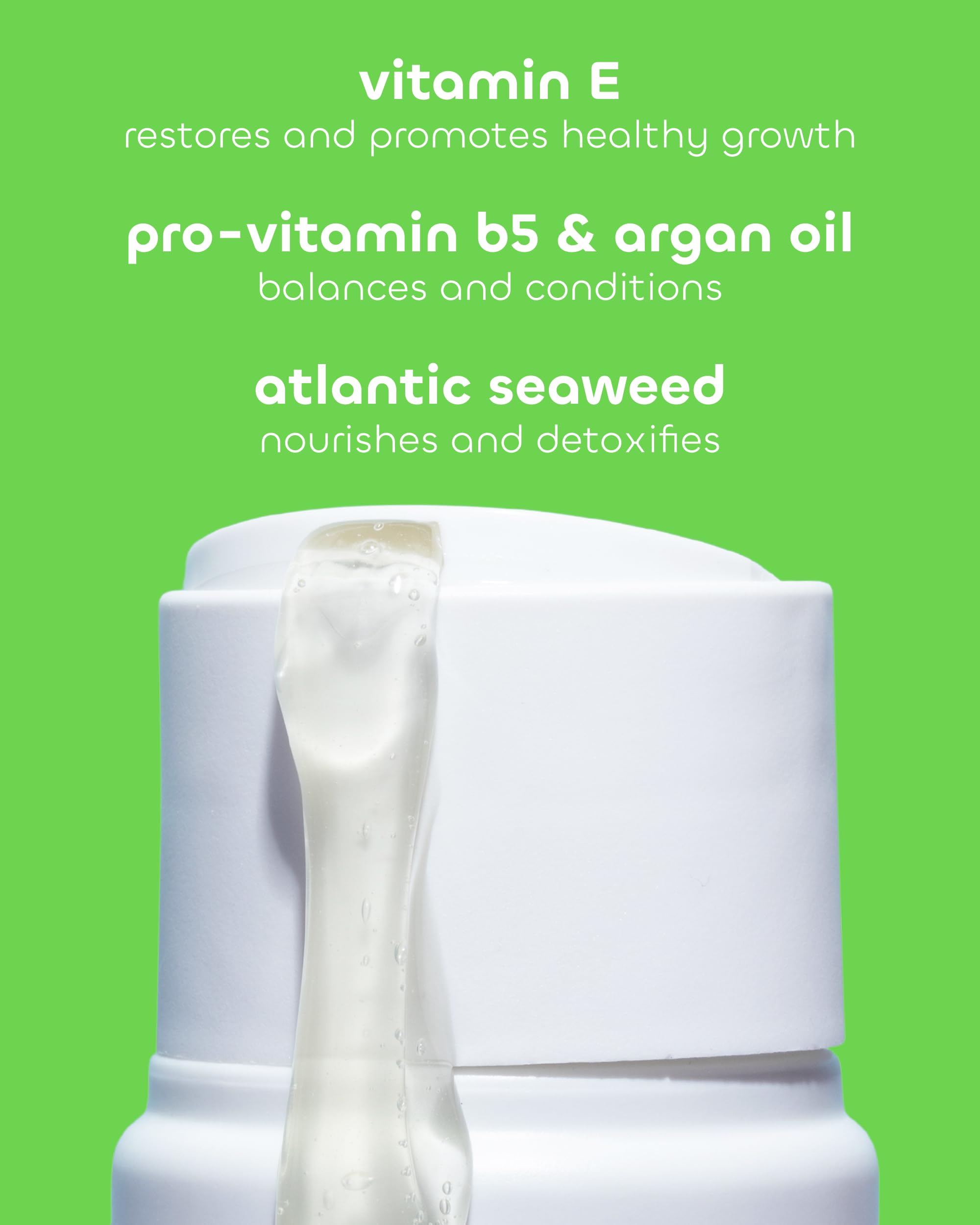 Seaweed Bath Co. bottle in hand illustrating 12 oz size and travel-friendly benefit