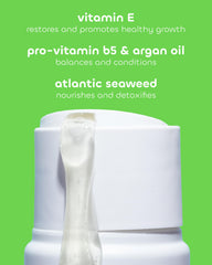 Seaweed Bath Co. bottle in hand illustrating 12 oz size and travel-friendly benefit