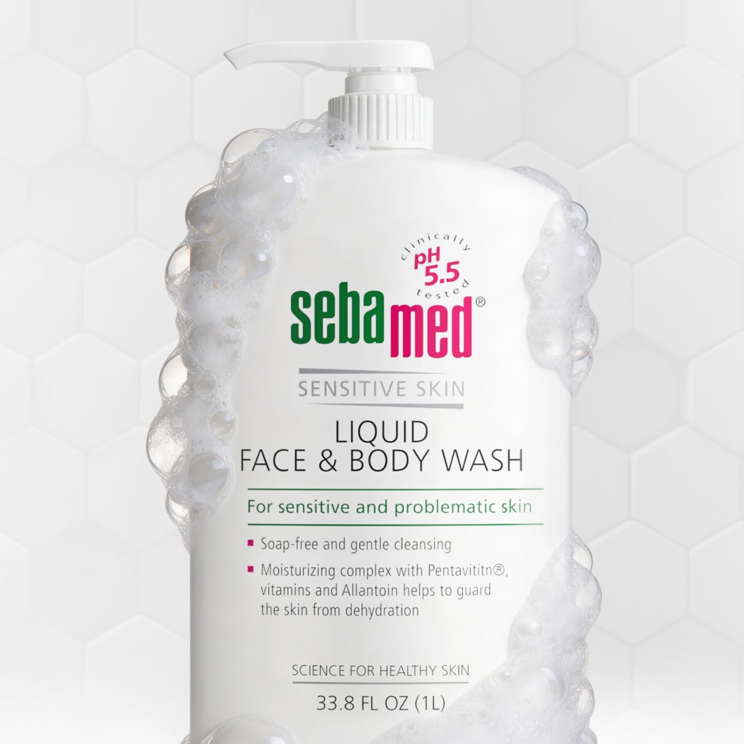 SEBAMED bathroom lifestyle setting portraying daily gentle skincare routine