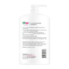 SEBAMED close-up of label highlighting gentle anti-dandruff benefit