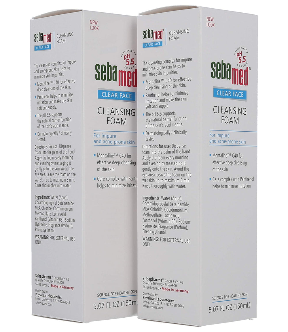 SEBAMED bottle beside hand for scale and travel-friendly size
