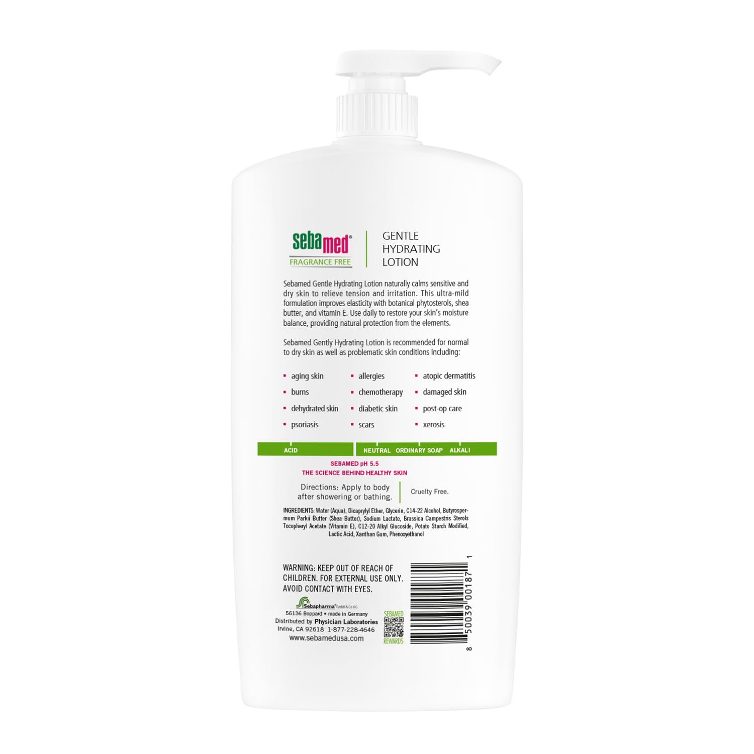 SEBAMED pump dispensing lotion for easy family use and convenience