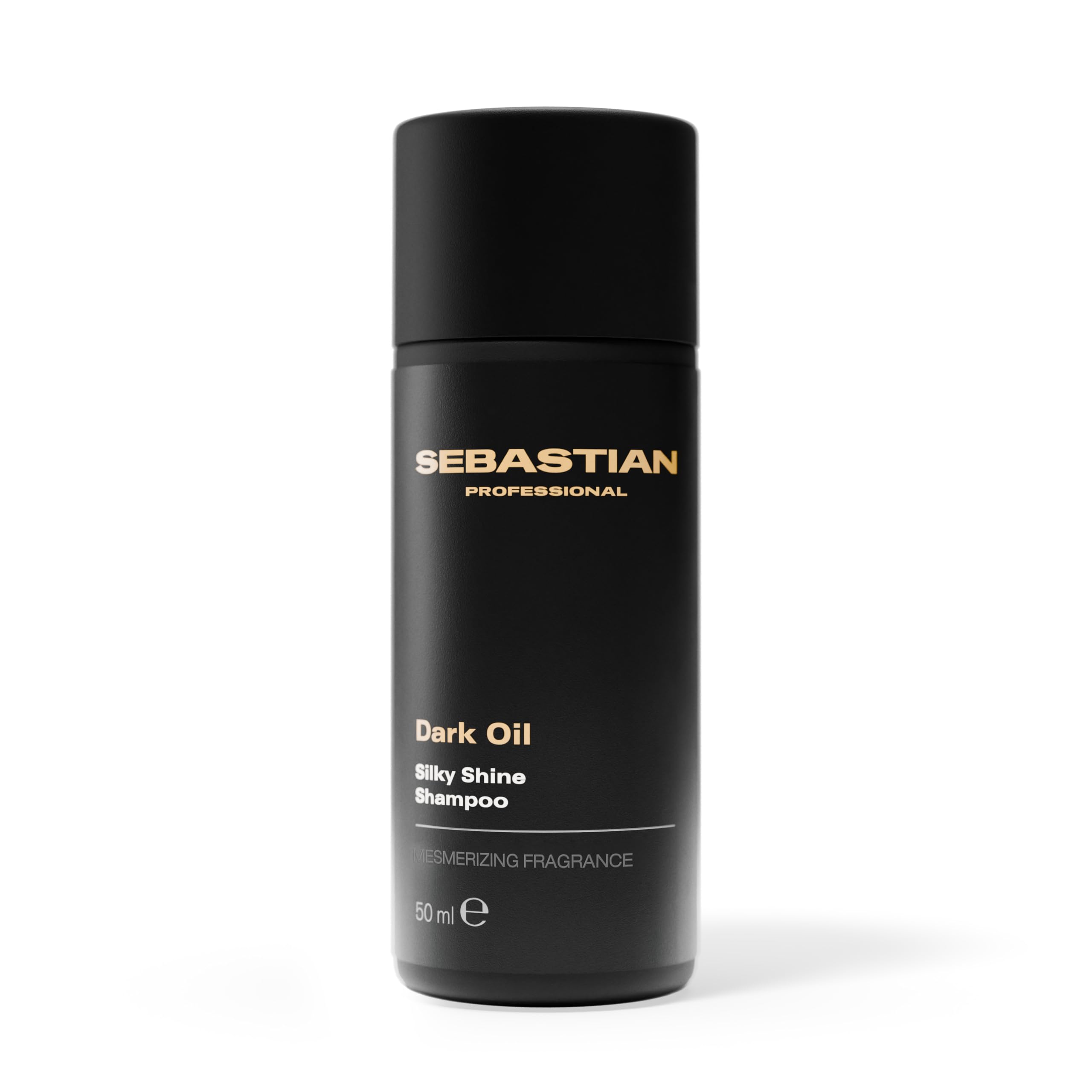 Sebastian Dark Oil front bottle showing compact travel packaging and portability benefit