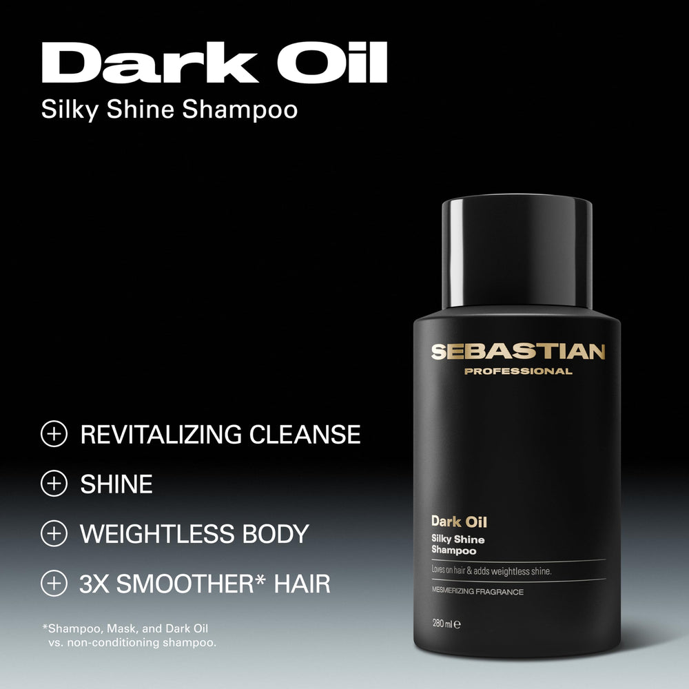 Sebastian shampoo pouring to show creamy texture and lightweight feel