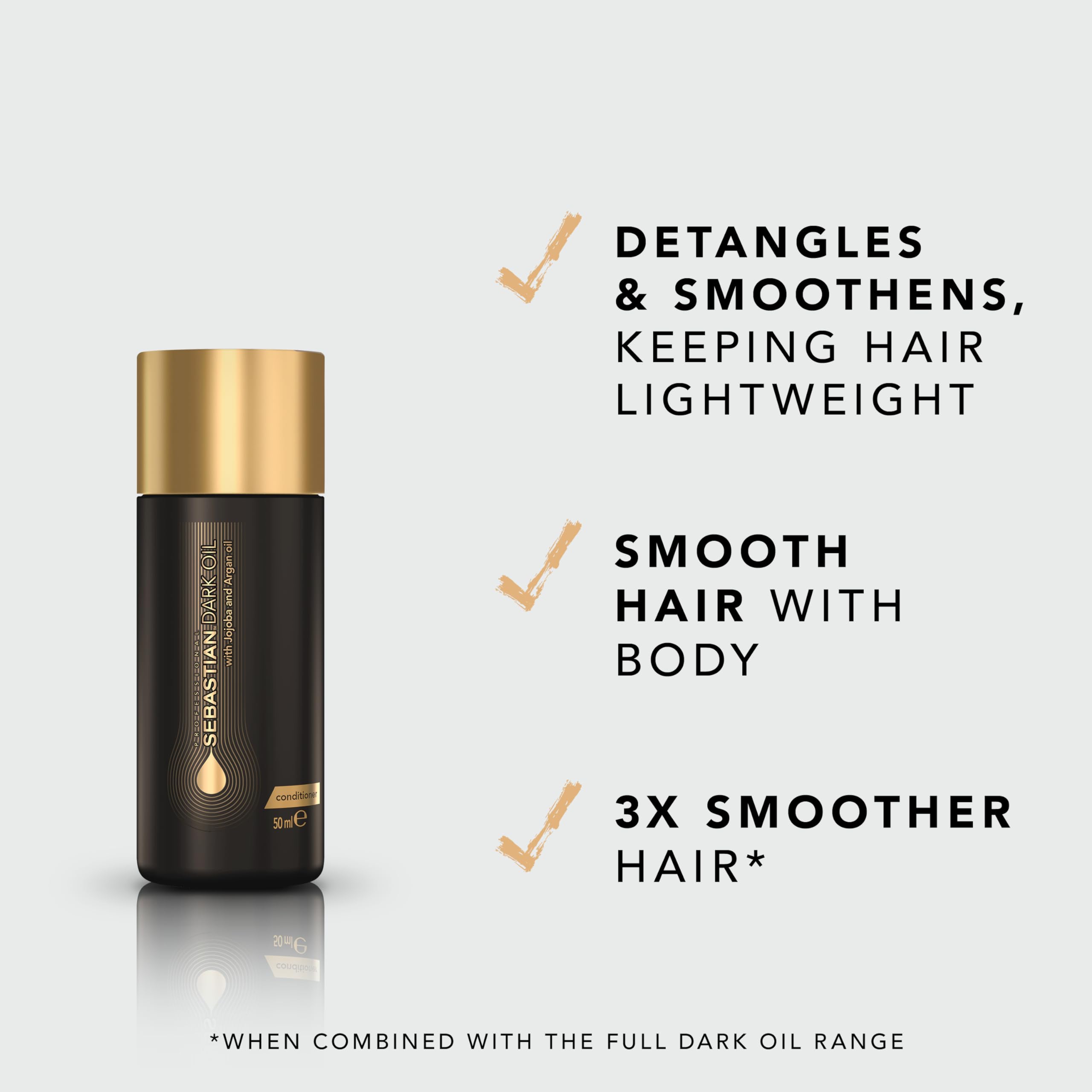 Creamy conditioner texture from Sebastian showing lightweight slip and glide