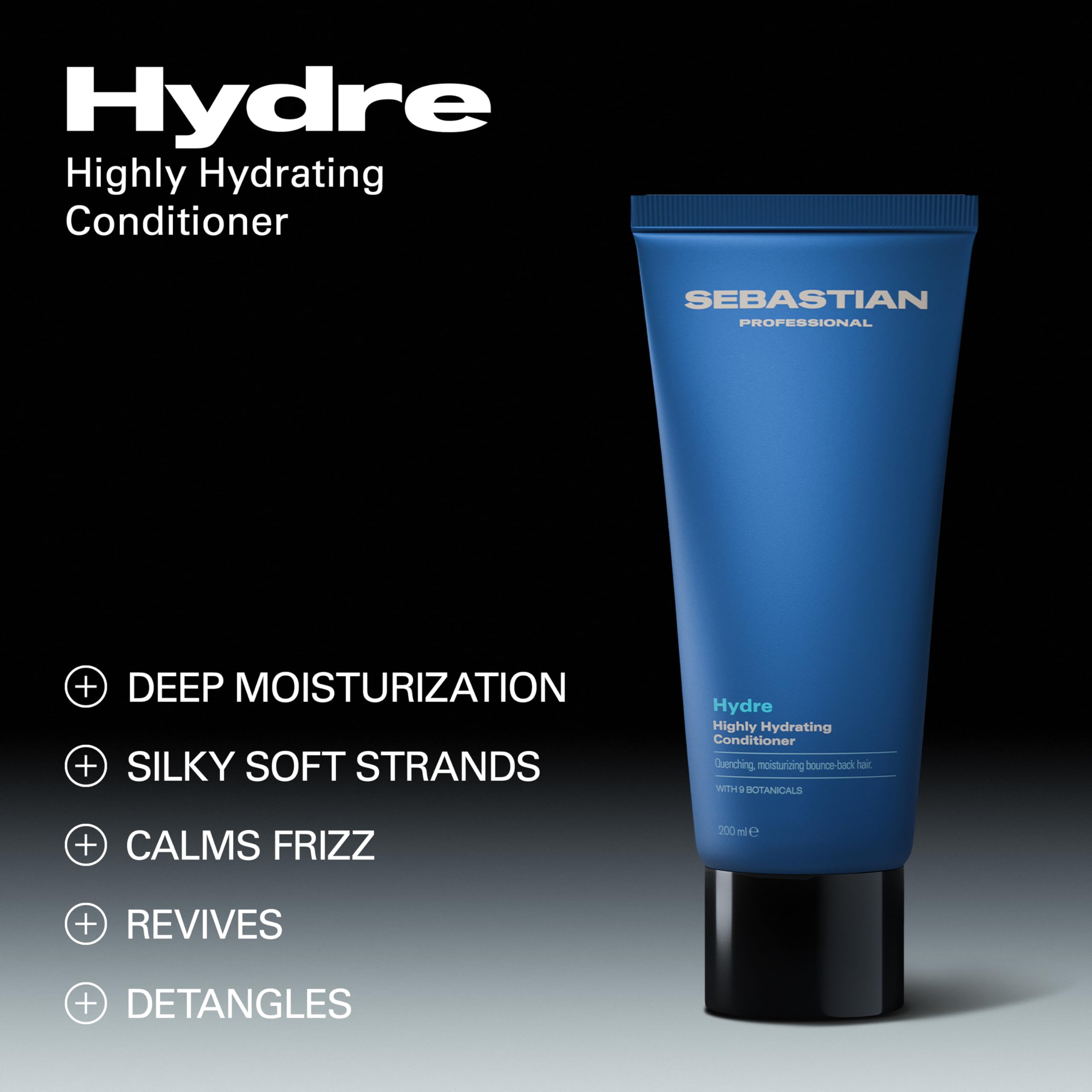 Sebastian conditioner being applied in shower to detangle and hydrate