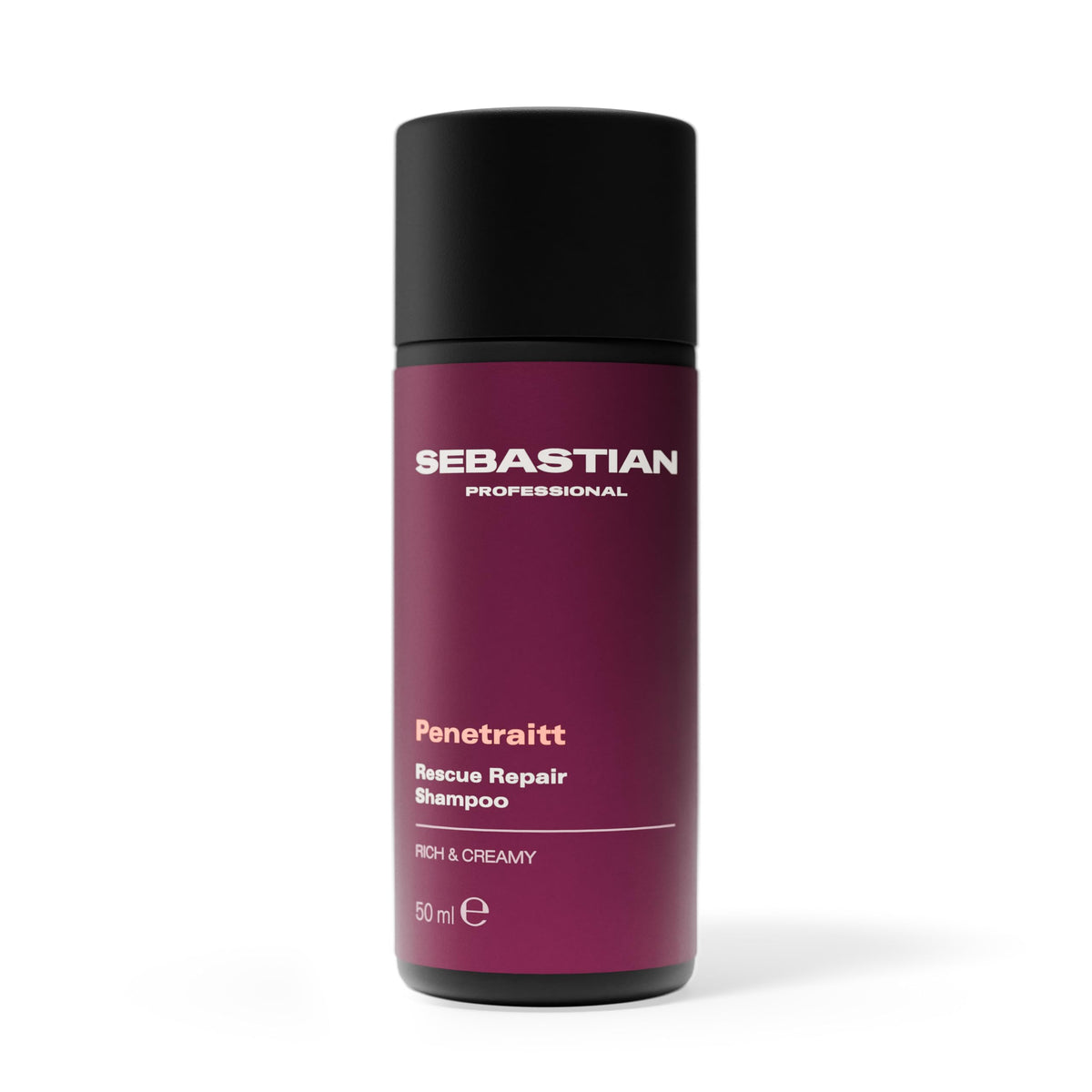 Sebastian bottle front packaging showing brand and product benefits