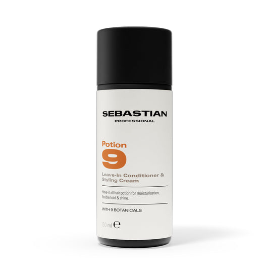 Sebastian Potion 9 front packaging showing trial-size convenience and brand clarity