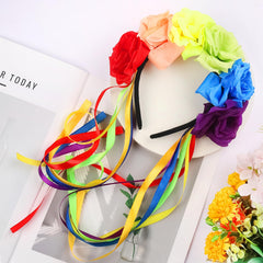 SeBneny flat lay with a ruler showing headband scale and easy packing for travel