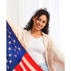 SeBneny headband in gift-ready arrangement showing presentable patriotic accessory