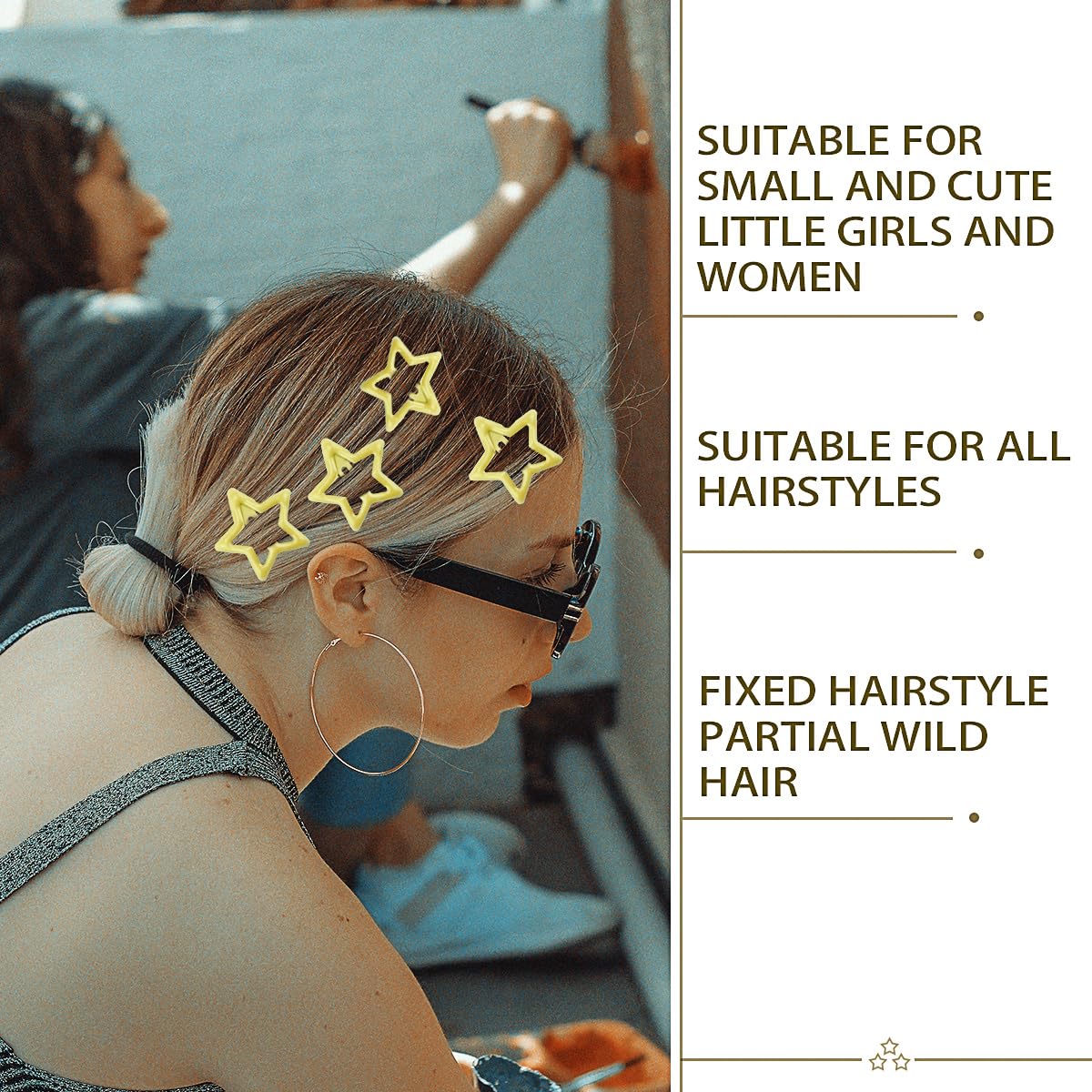 SeBneny clips styled in bangs and side hair demonstrating cute everyday decoration
