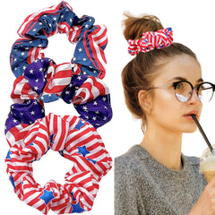 SeBneny front packaging showing three patriotic scrunchies and clear trio benefit