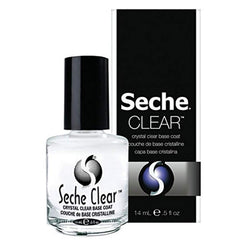Seche base coat clear bottle showing label and long-lasting benefit