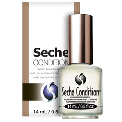 Seche product front packaging showing bottle and label, promotes quick conditioning