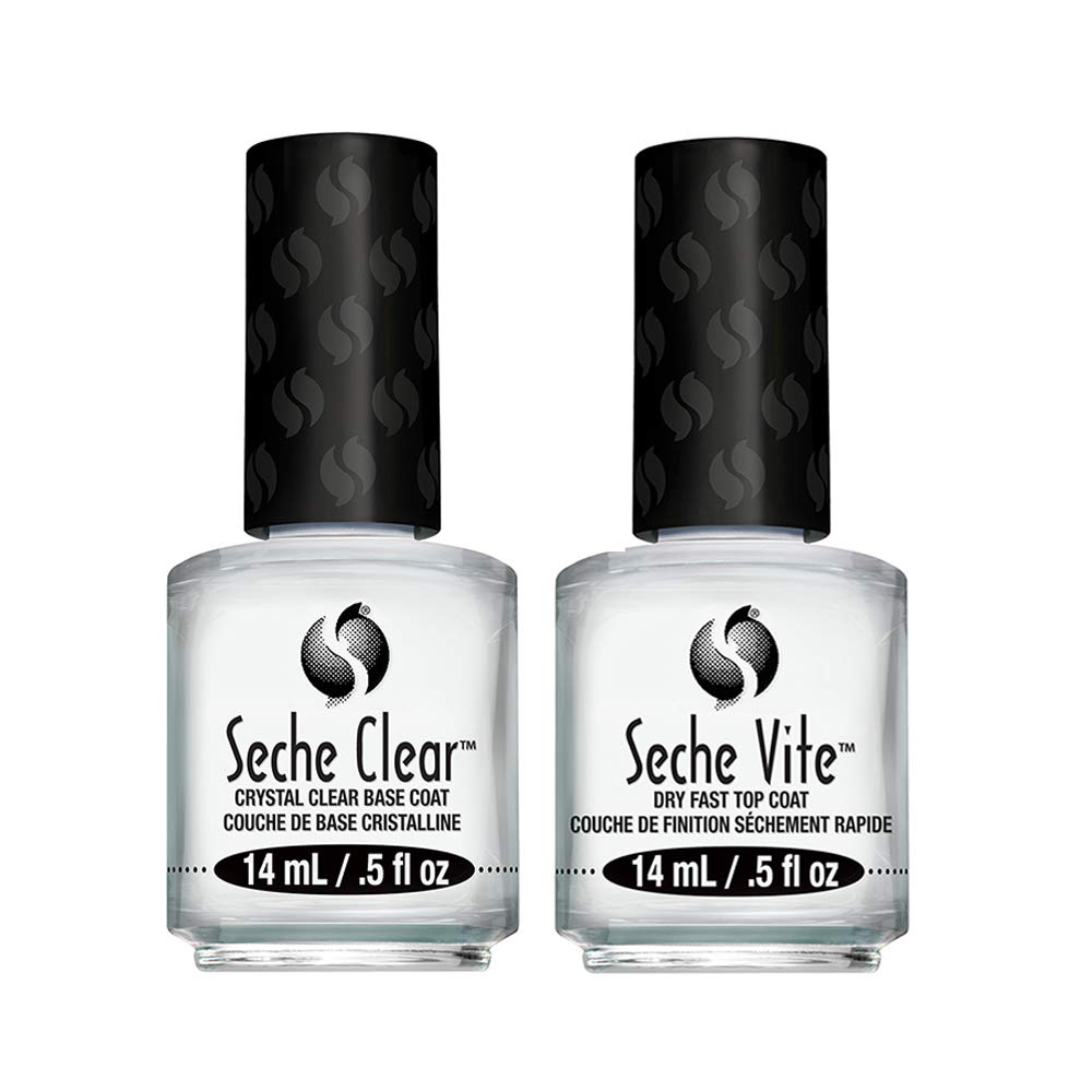 Seche duo front packaging showing both bottles and benefits